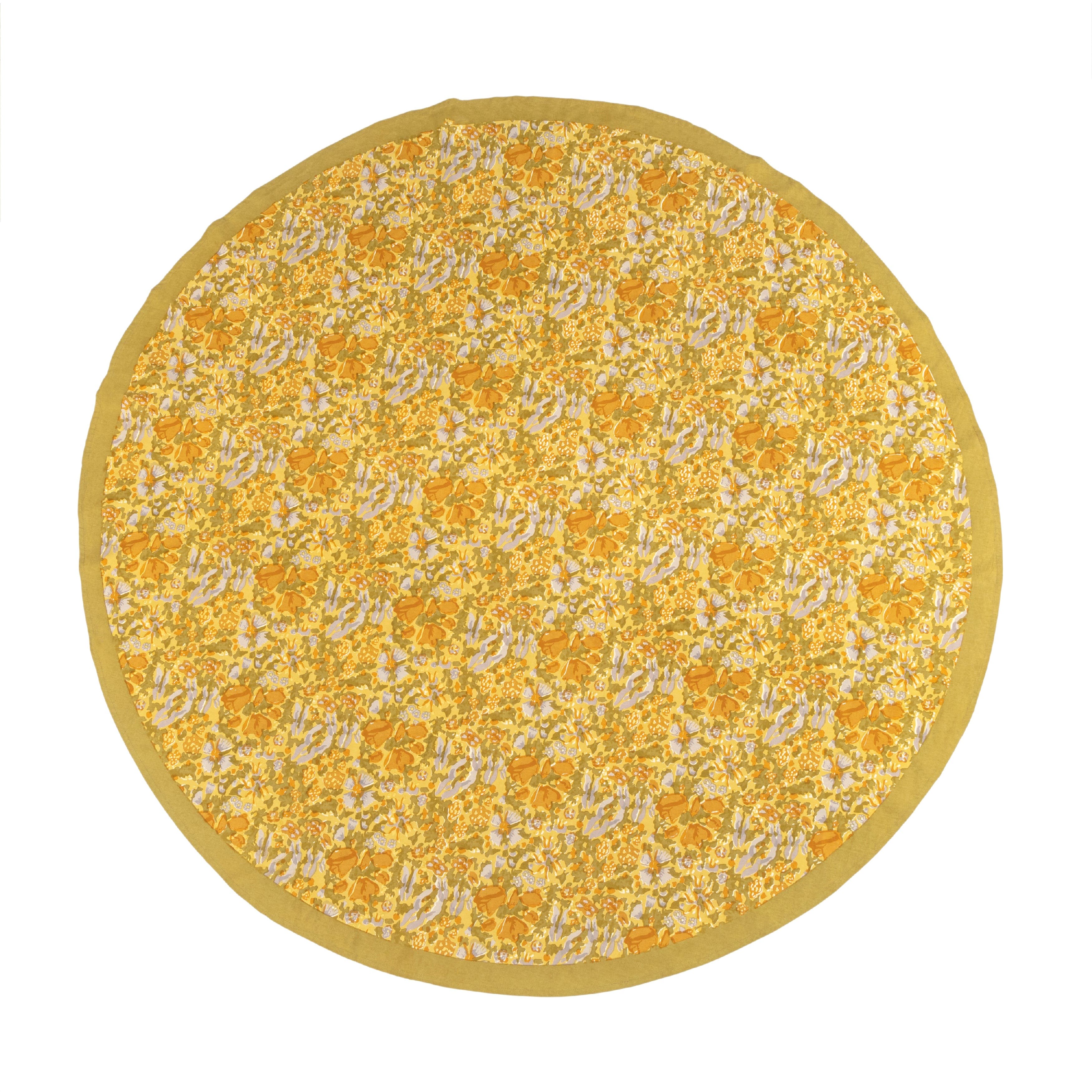 Mustard/Grey 90" Round