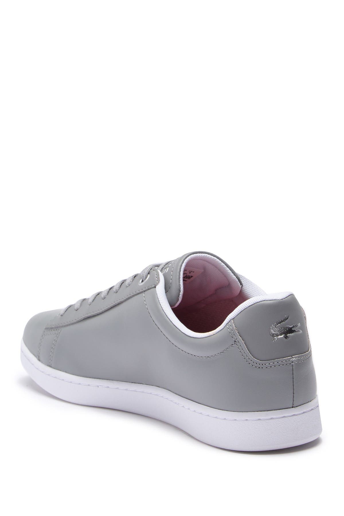 Lacoste Hydez Leather Sneaker, Alternate, color, Grey/White