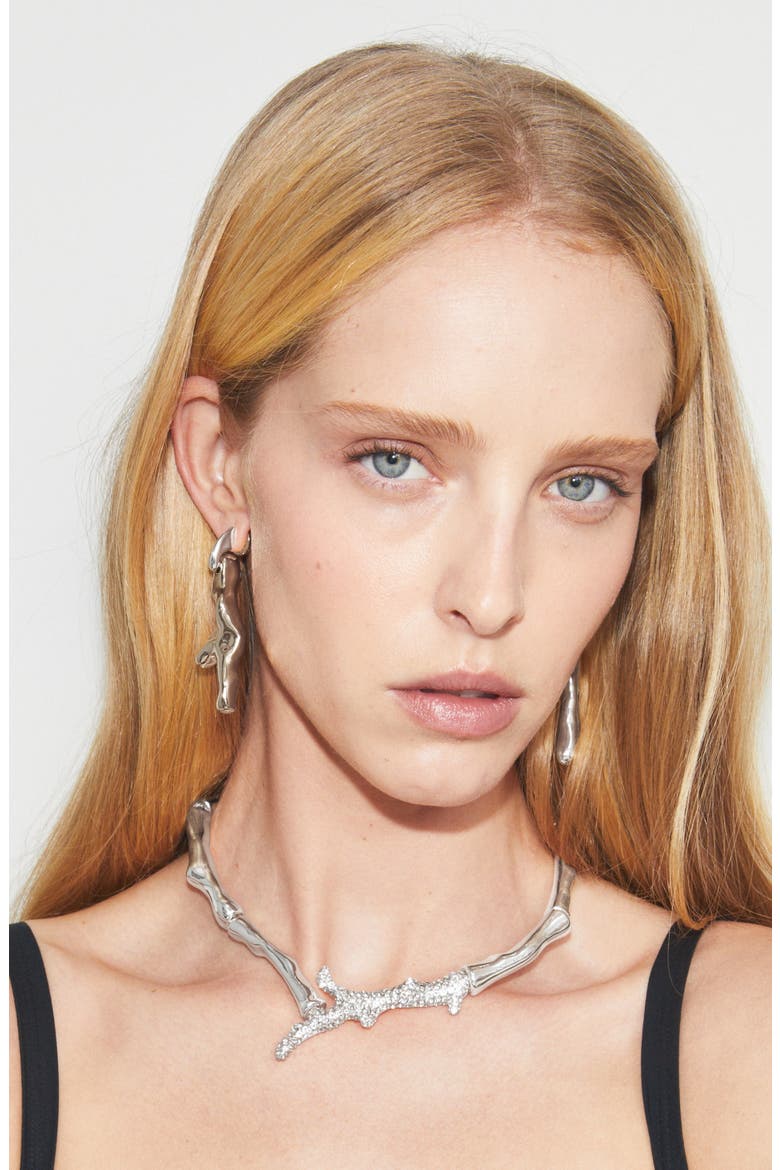 Crystal Coral Necklace, Alternate, color, LIGHT SILVER / CRYSTAL