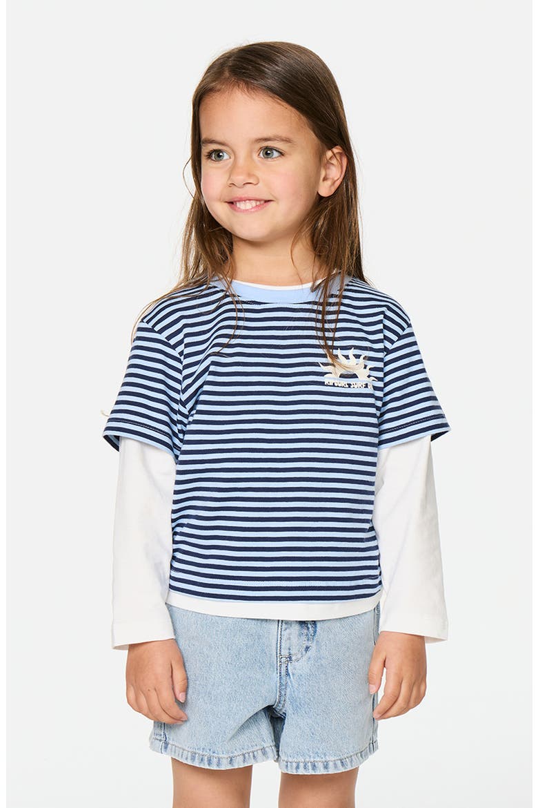 Kids' Road Trip Stripe Long Sleeve T-Shirt, Main, color, SKY BLUE