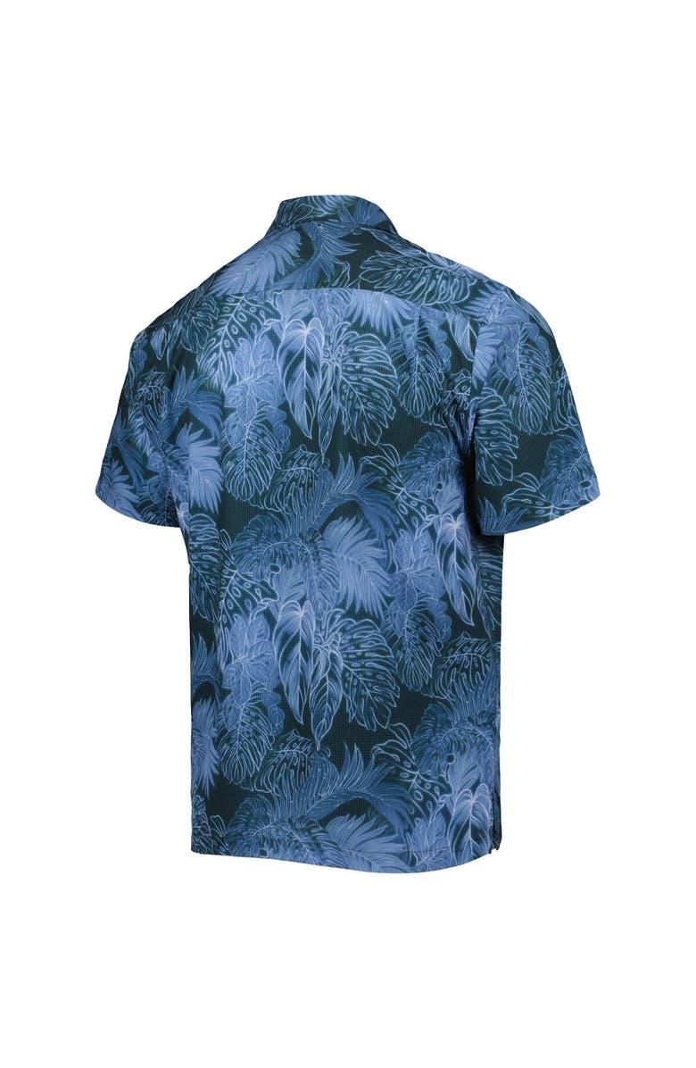 Tommy Bahama Men's Tommy Bahama Navy West Virginia Mountaineers Coast Luminescent Fronds IslandZone Button-Up Camp Shirt, Alternate, color, 