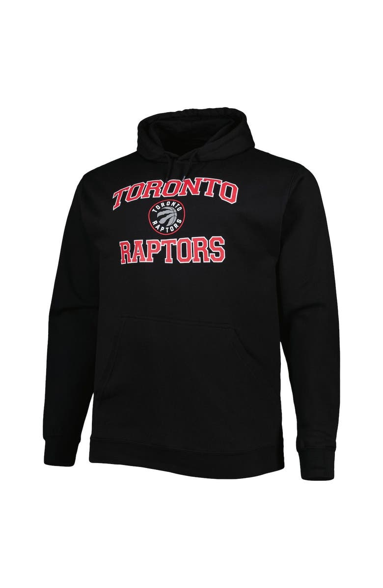 PROFILE Men's Black Toronto Raptors Big & Tall Heart & Soul Pullover Hoodie, Alternate, color, Black