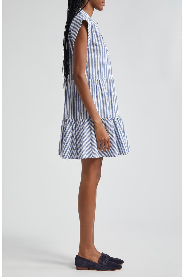 Trisha Stripe Cotton Shirtdress, Alternate, color, BLUE/ WHITE