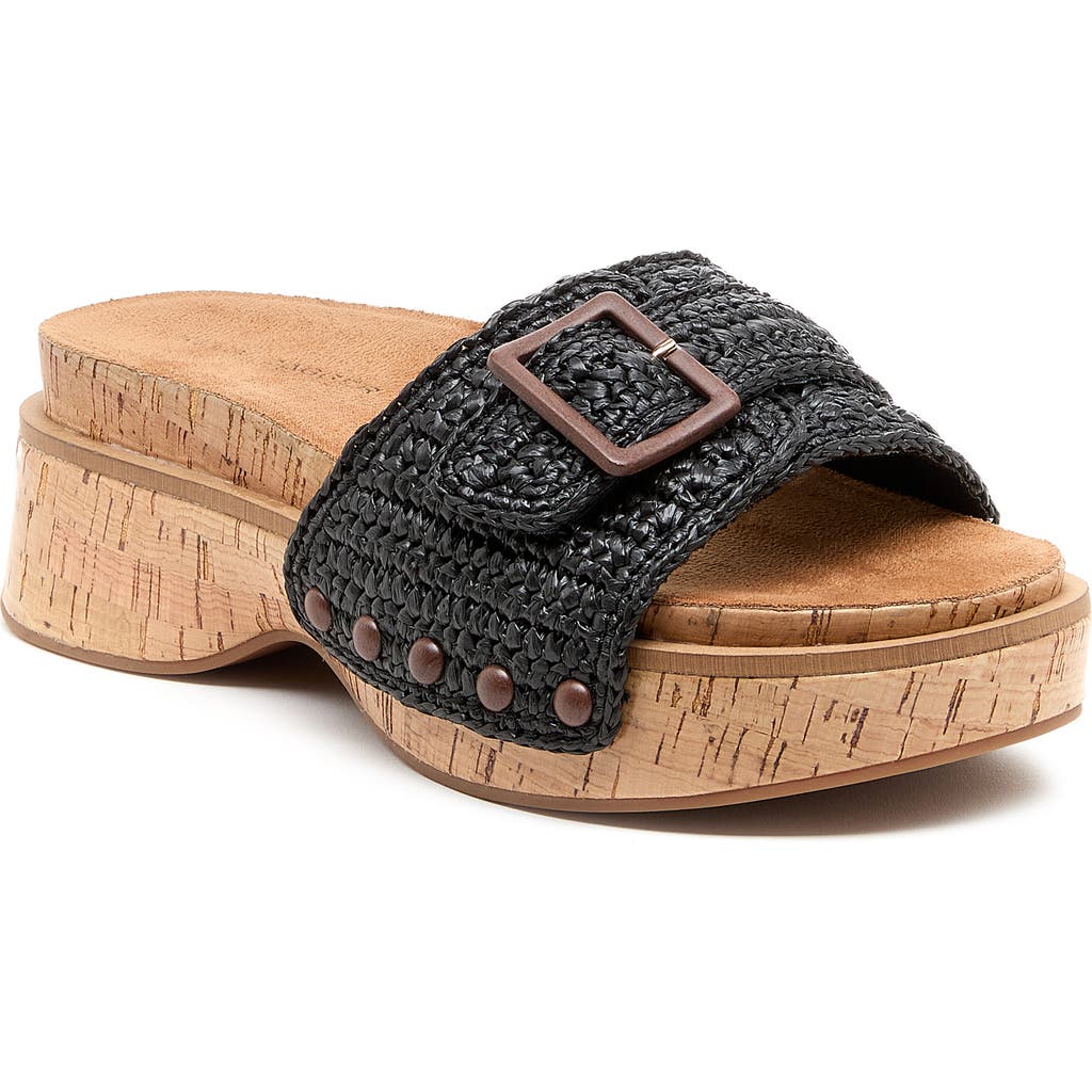 Kelsi Dagger Brooklyn Paulie Platform Slide Sandal In Black