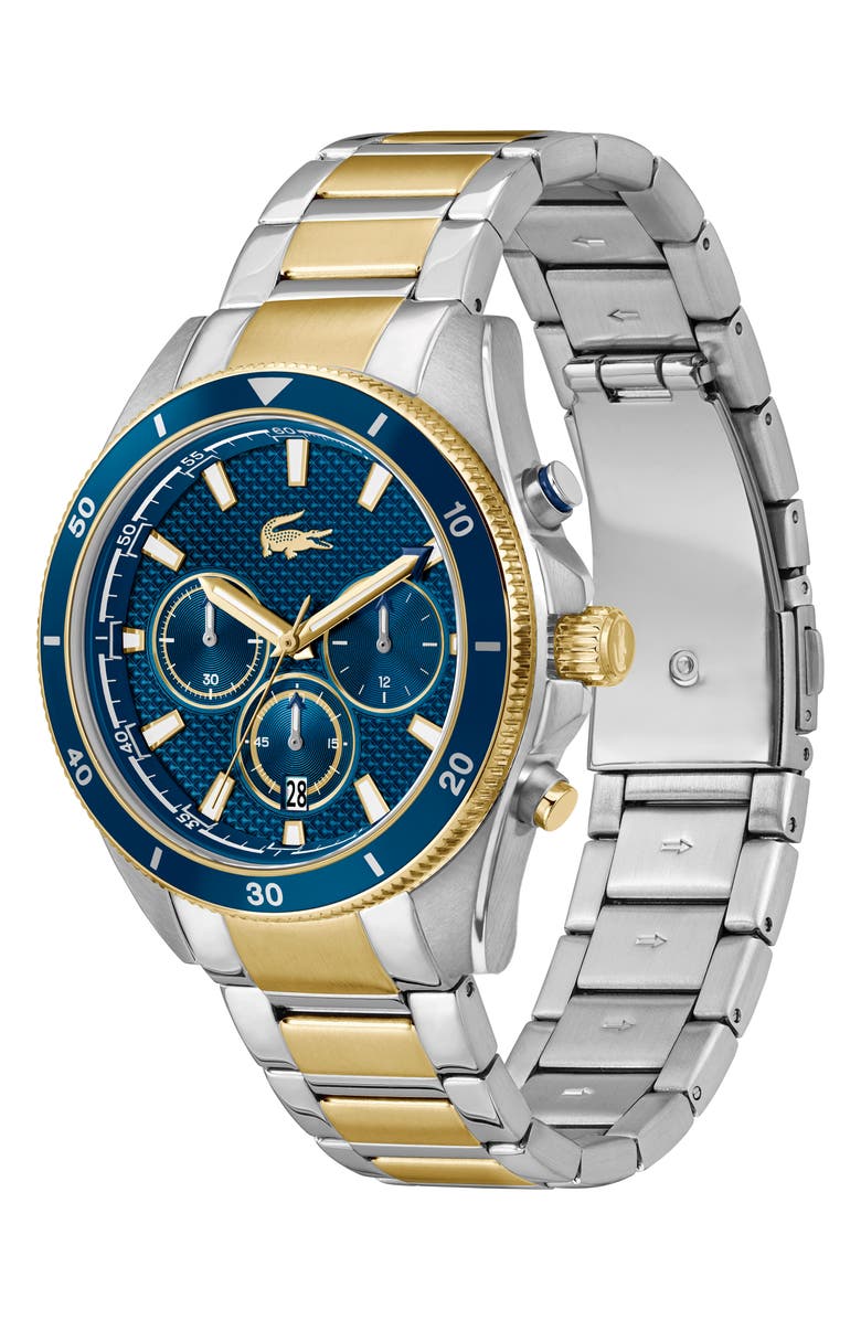 Lacoste Mainsail Chronograph Two-Tone Bracelet Watch, 43mm, Alternate, color, 