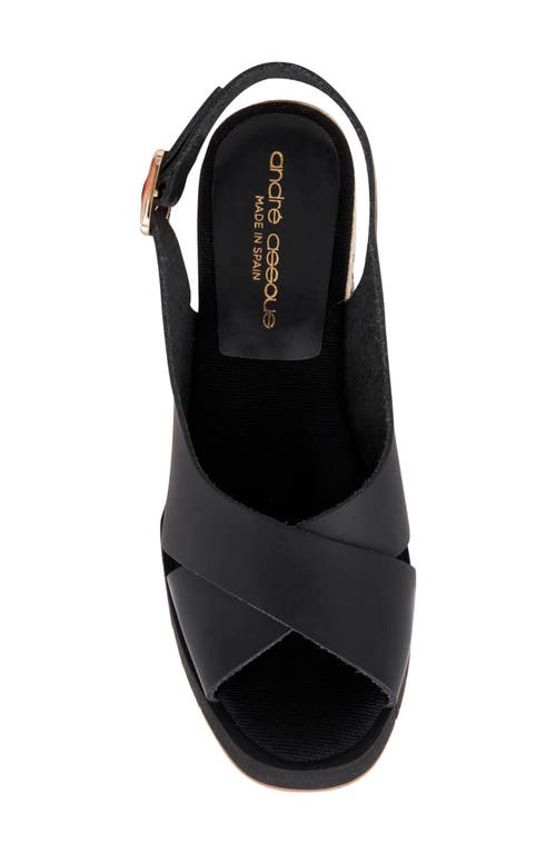 Andre Assous André Assous Foxa Sole Motion Slingback Wedge Sandal In Black
