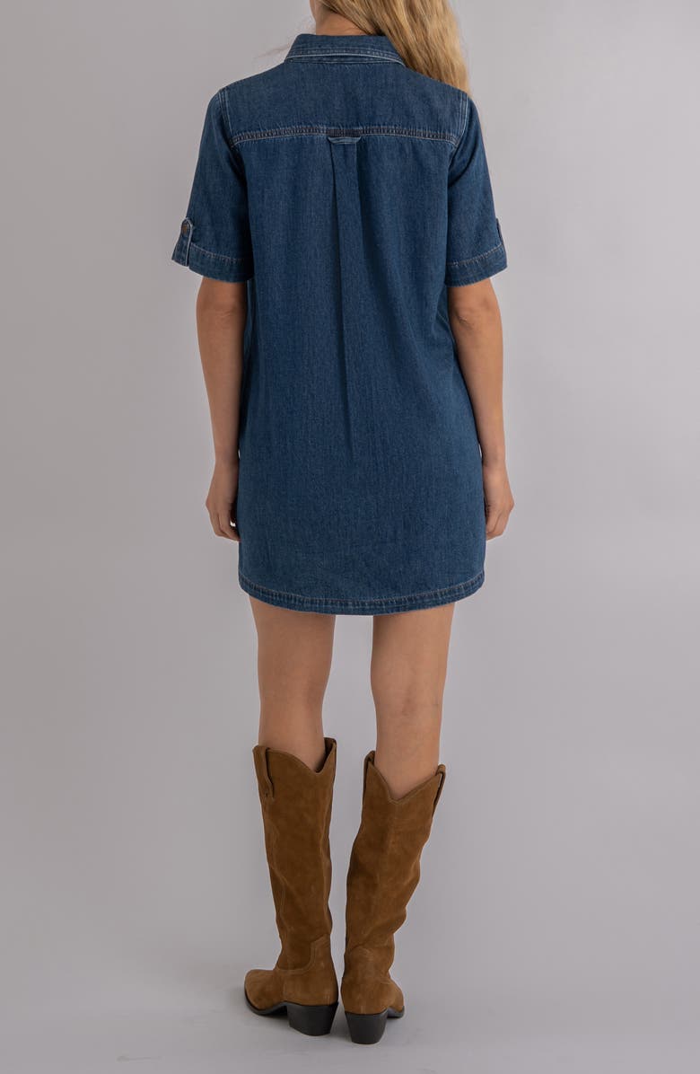 KUT from the Kloth Eliza Denim Mini Shirtdress, Alternate, color, Capturing