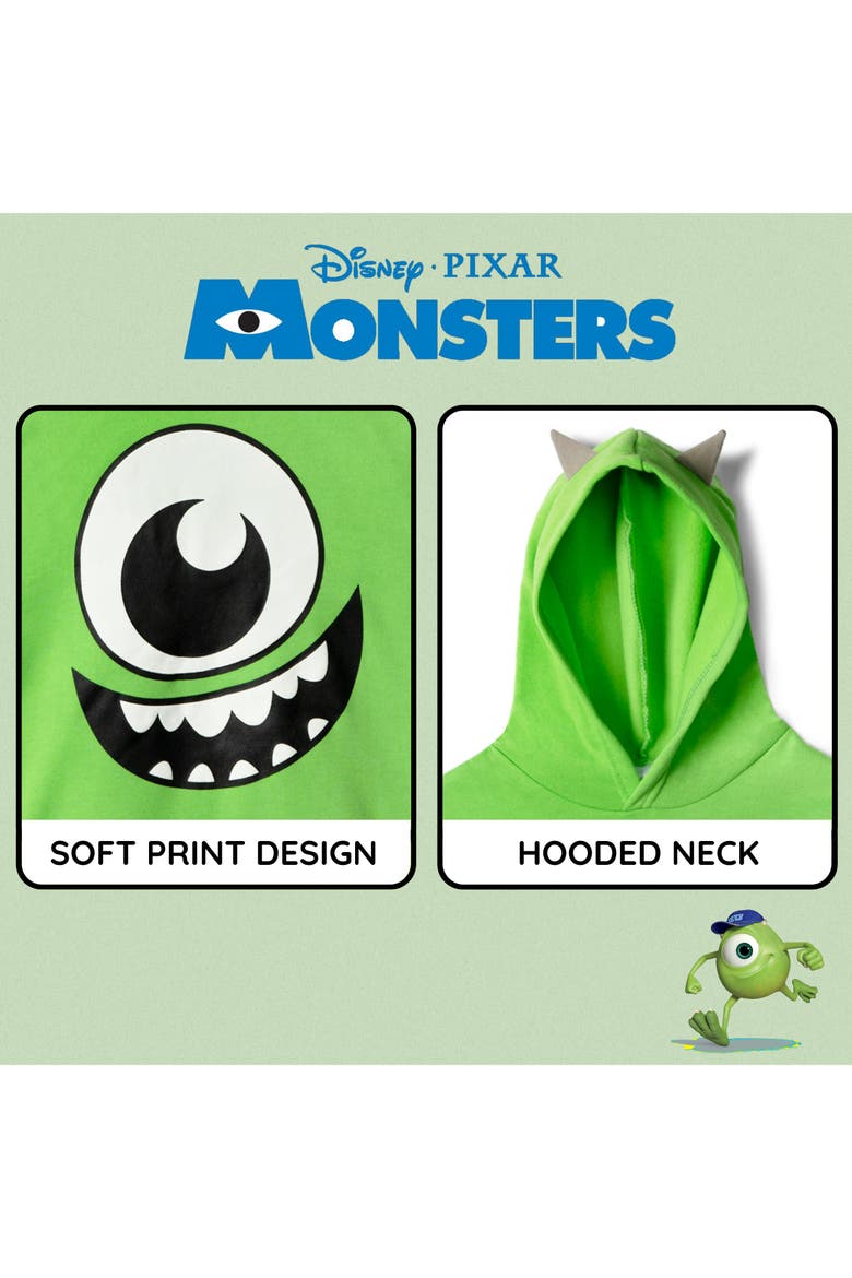 Monsters Inc. Mike Wazowski Fleece Hoodie, Alternate, color, Mike Wazowski Green
