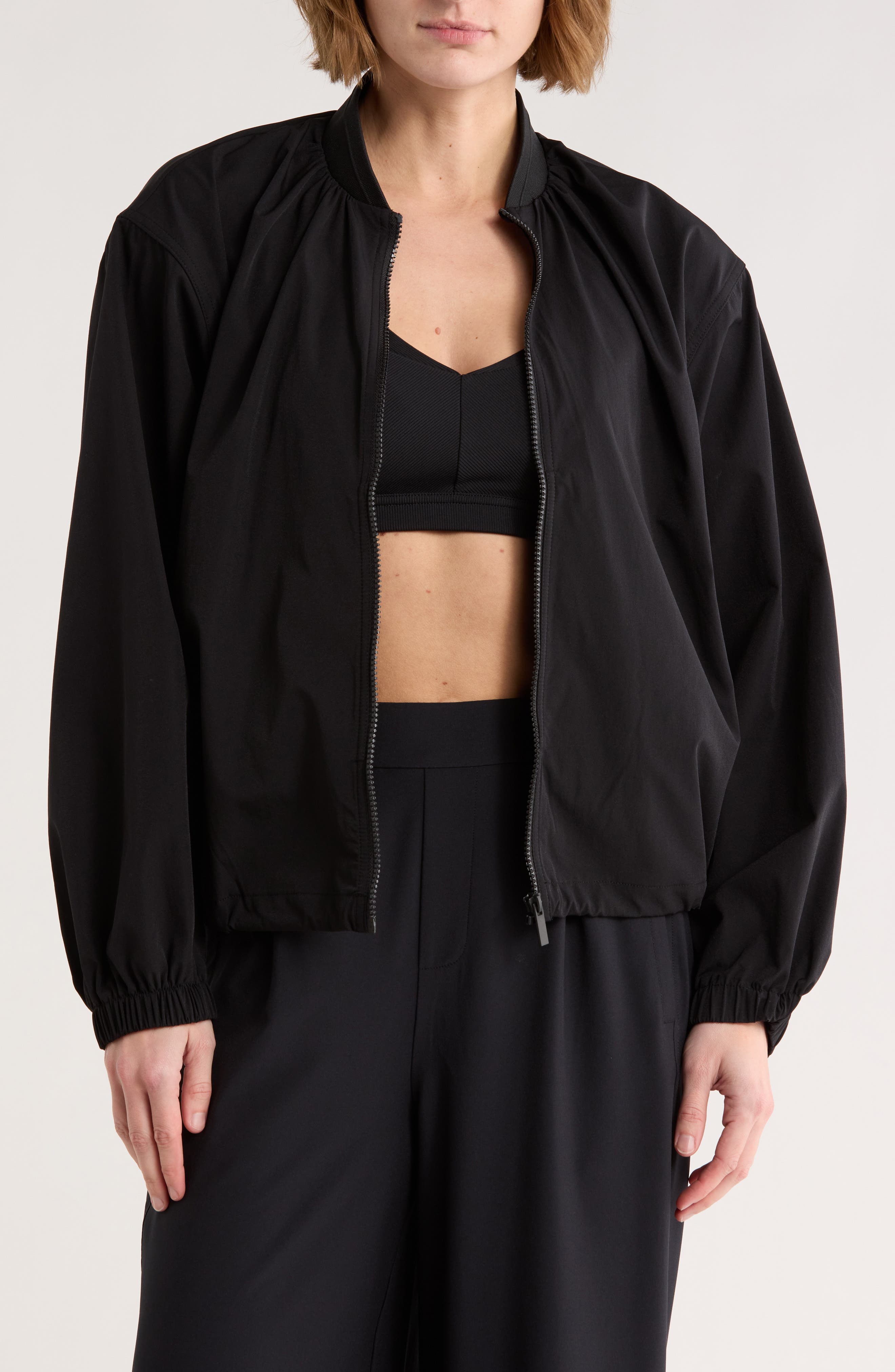 Z by Zella Inbound Ruched Bomber Jacket