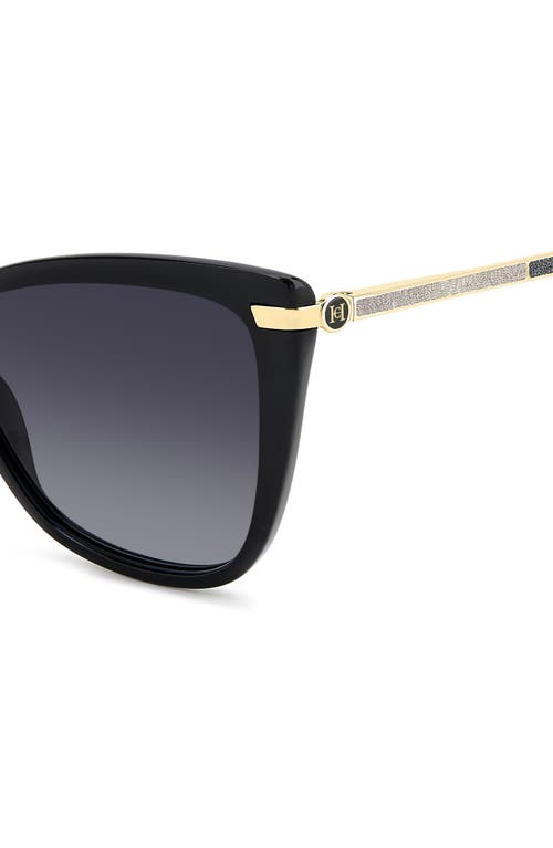 Carolina Herrera 55mm Gradient Rectangular Sunglasses