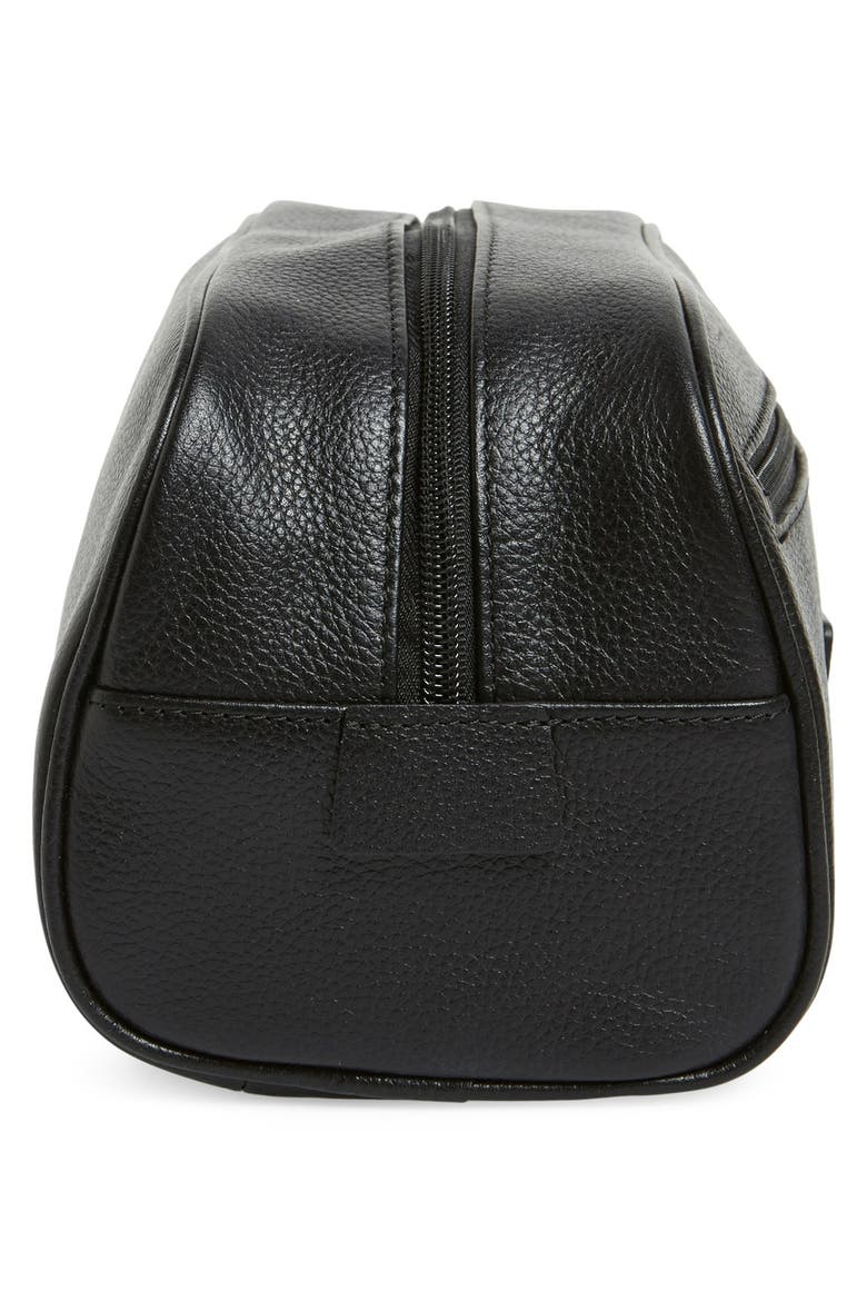 Leather Travel Kit, Alternate, color, BLACK