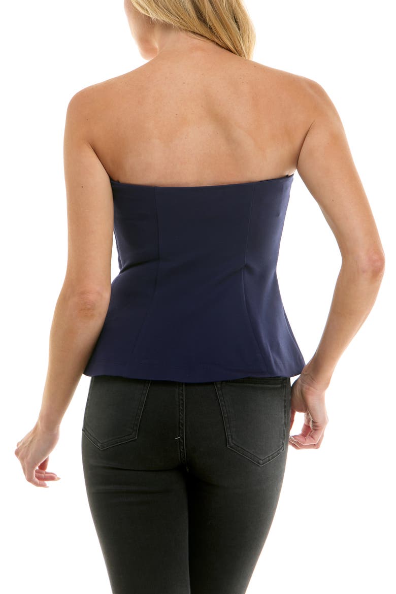 Peplum Tube Top, Alternate, color, NAVY