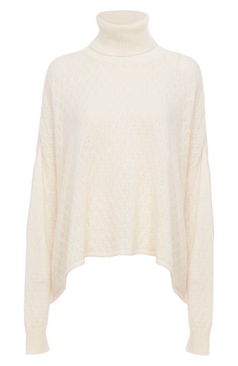 Chloé Generous Pointelle Turtleneck Sweater, Main, color,