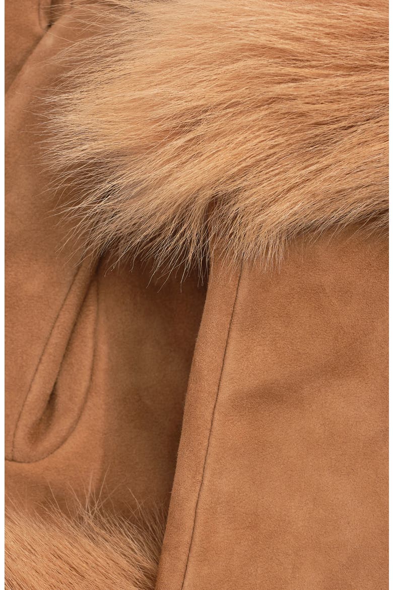 Toscana Trim Suede Gloves, Alternate, color, TOBACCO