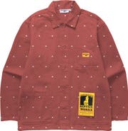 Service Works Polka Dot Cotton Canvas Button-Up Chore Coat