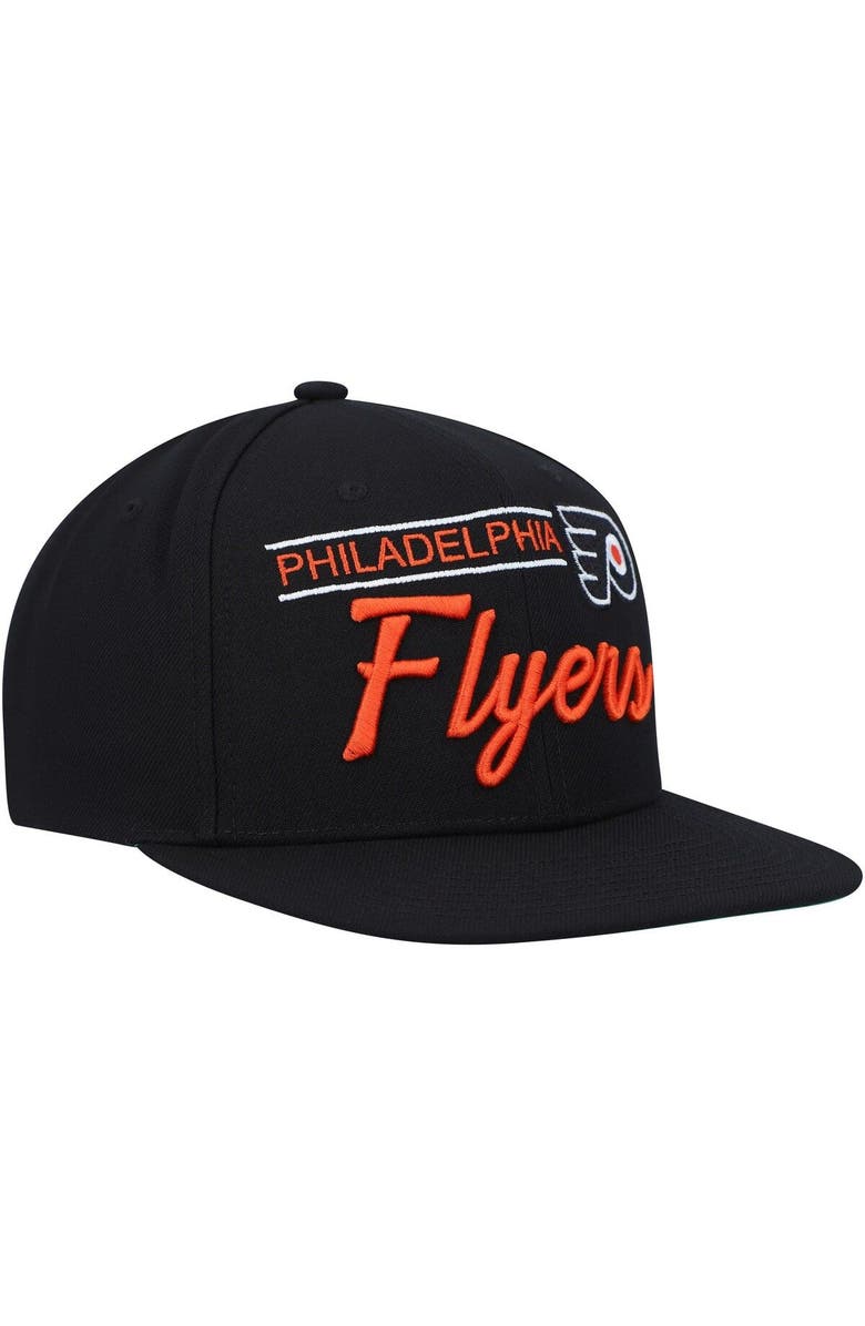 Mitchell & Ness Men's Mitchell & Ness Black Philadelphia Flyers Retro Lock Up Snapback Hat, Alternate, color, 