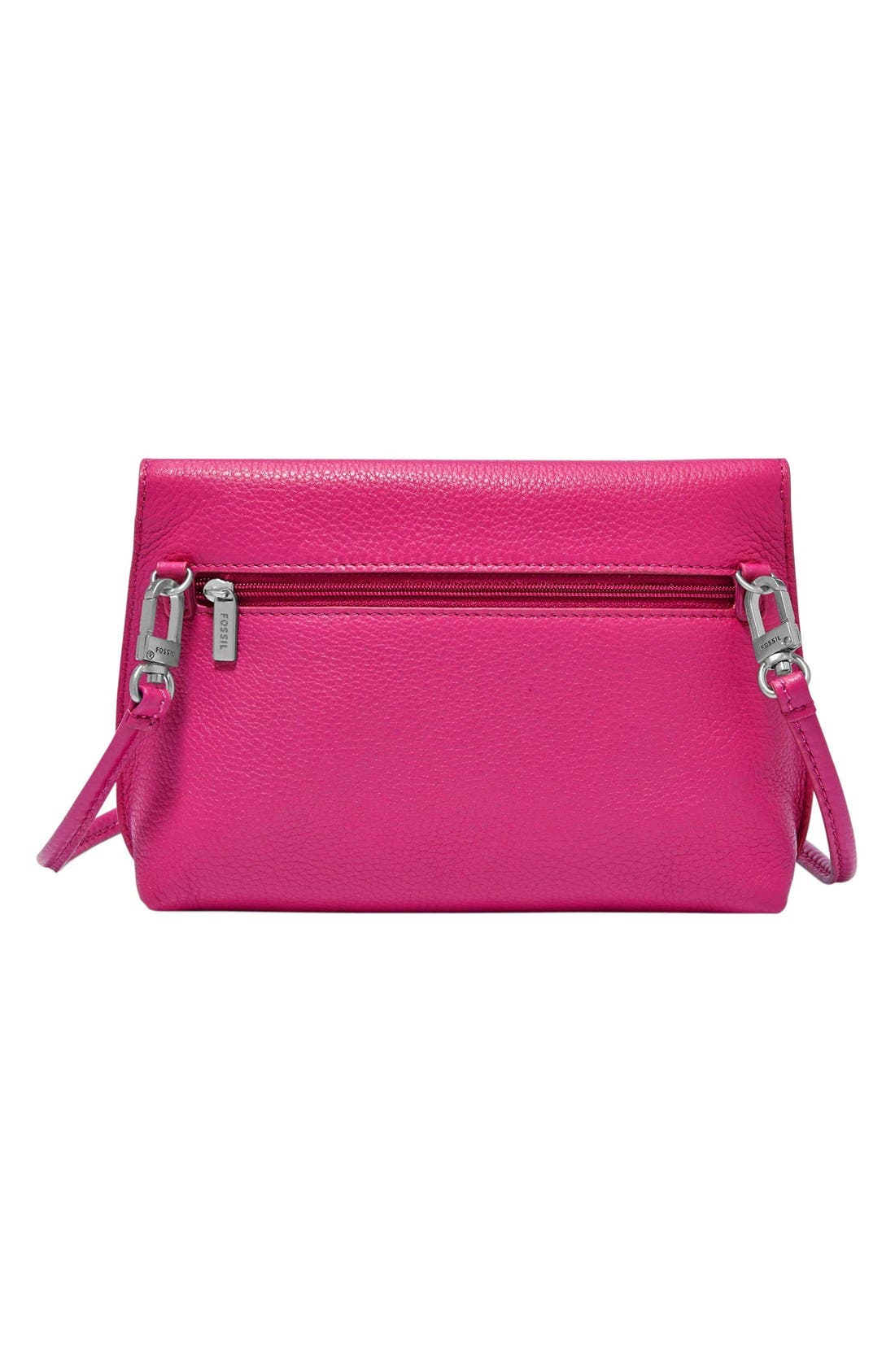 'Monica' Leather Crossbody Bag, Alternate, color, FUCHSIA