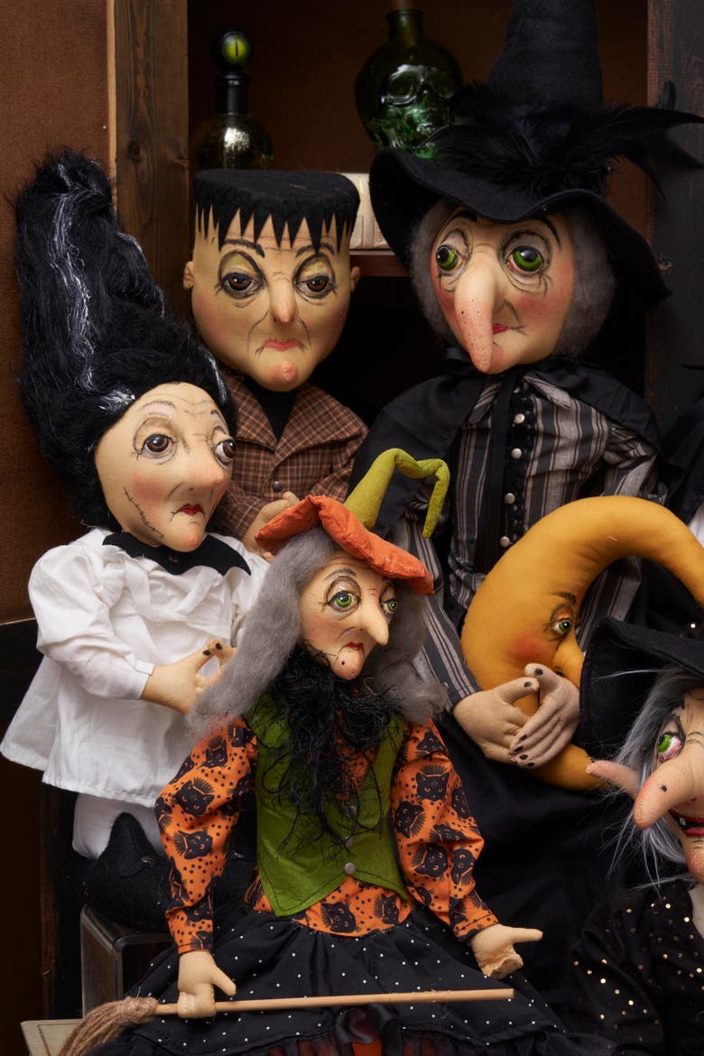 Carmella Stein Joe Spencer Gathered Traditions Halloween Figurine 19", Alternate, color, White