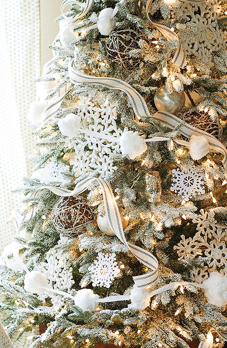 Balsam Hill Frosted Fraser Fir<sup>®</sup> Pre-Lit Artificial Tree, Alternate, color, Led Clear