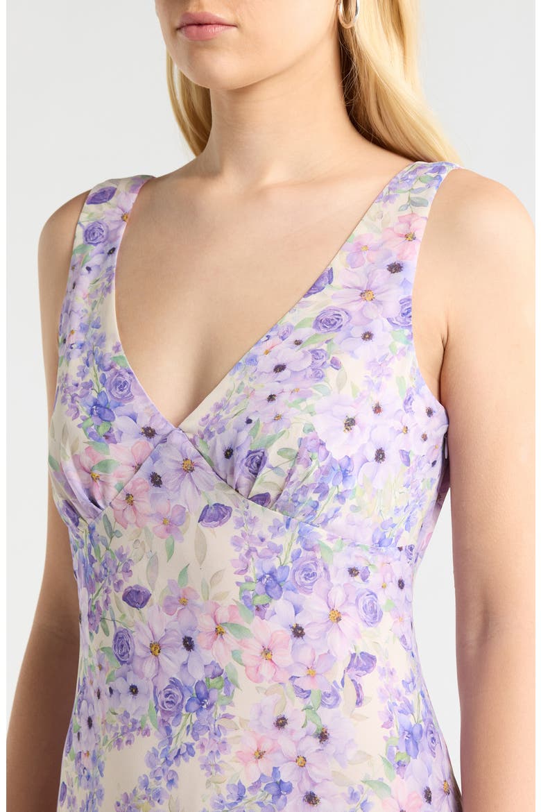 Symone V-Neck Maxi Sundress, Alternate, color, PURPLE FLORAL