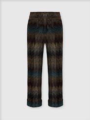 Missoni Flared Trousers In Viscose Lamé Snake Motif