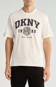 DKNY SPORTSWEAR Varsity Crest Cotton T-Shirt