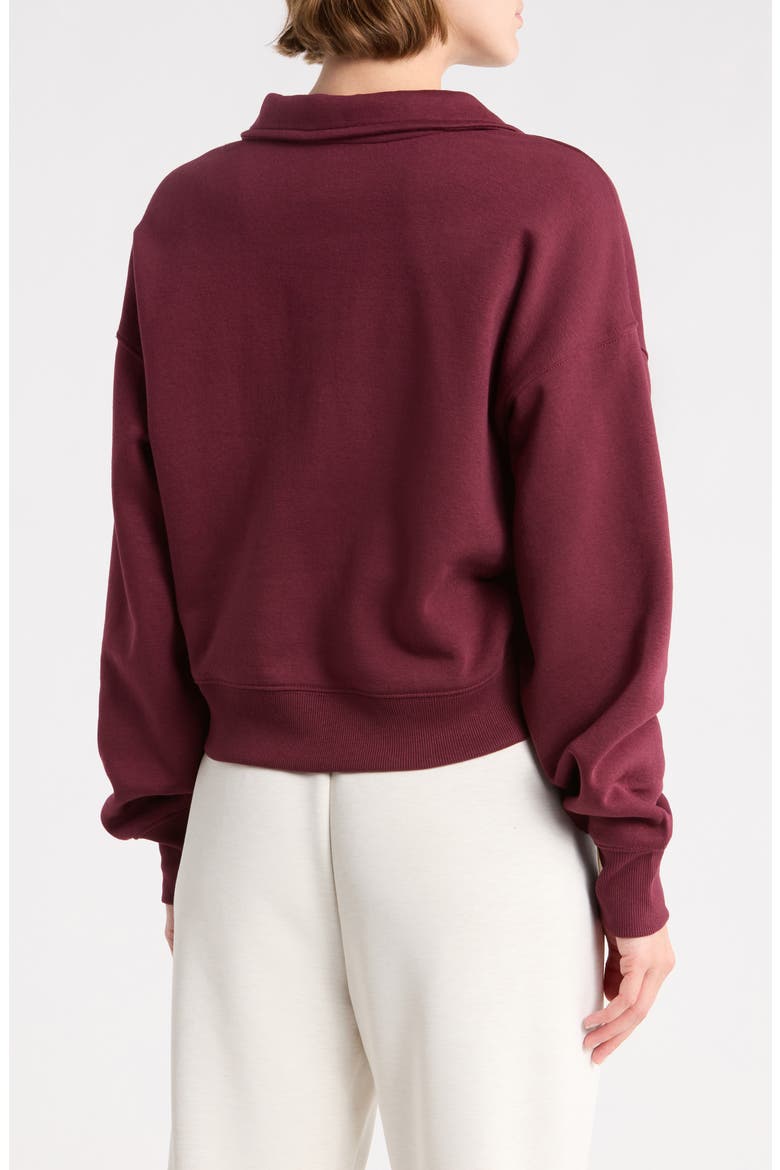 Silicon Fleece Portland Johnny Collar Sweatshirt, Alternate, color, WINDSOR WINE