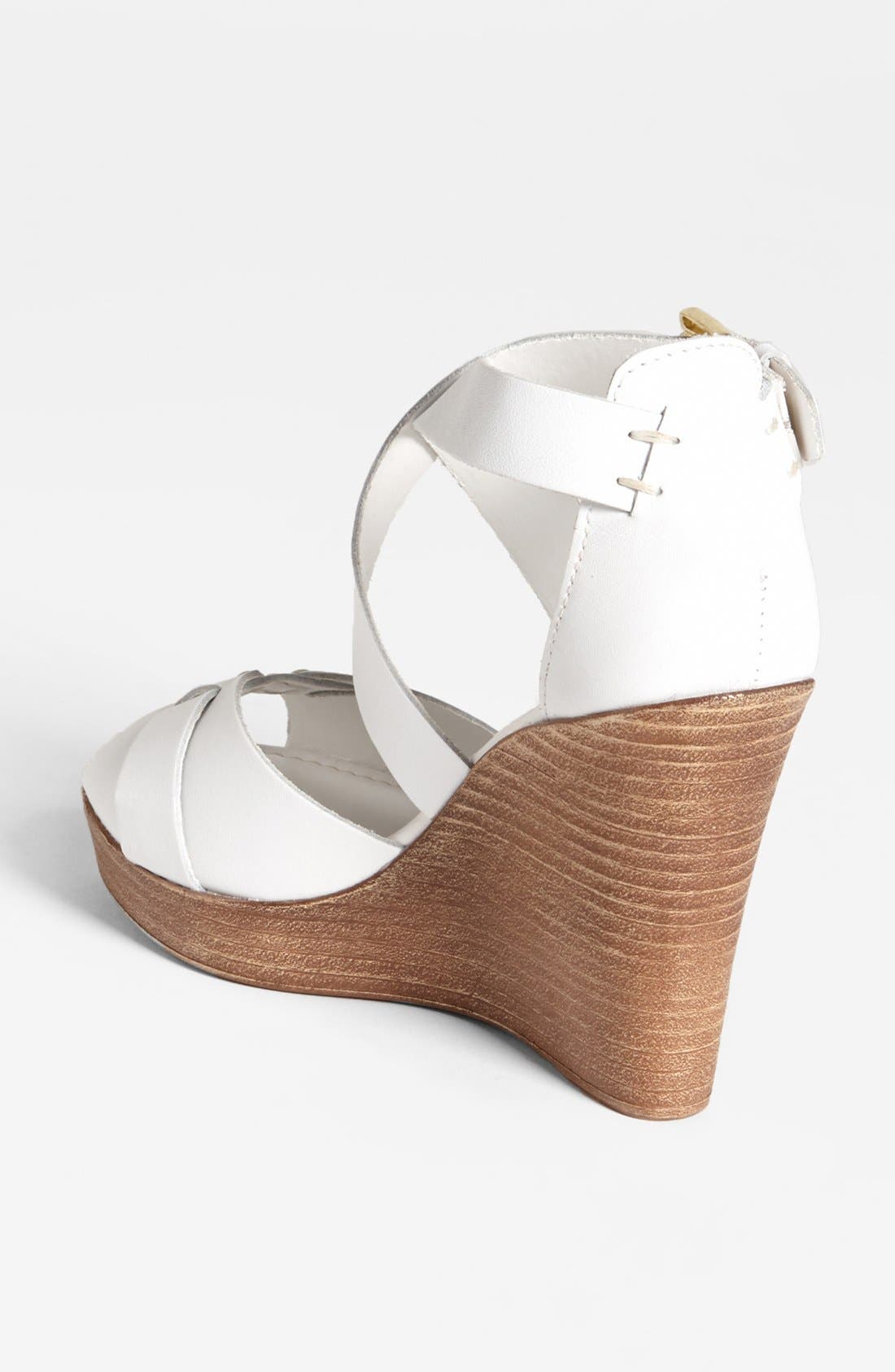 'Whippie' Wedge Sandal, Alternate, color, WHITE