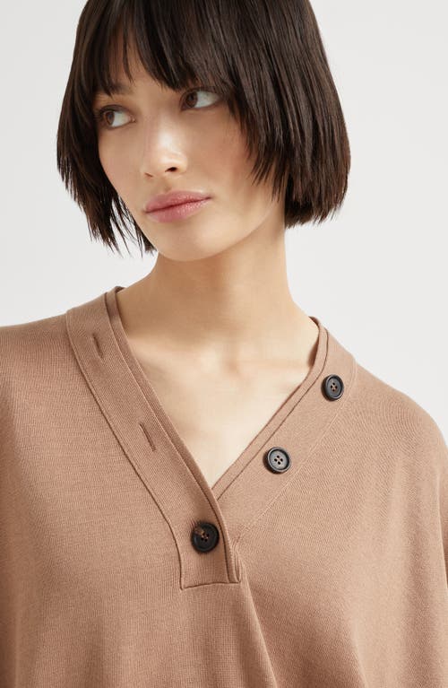 Brunello Cucinelli Cotton Sweater In Rust Brown