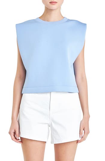 Grey Lab Soft Basic Top In Powder Blue