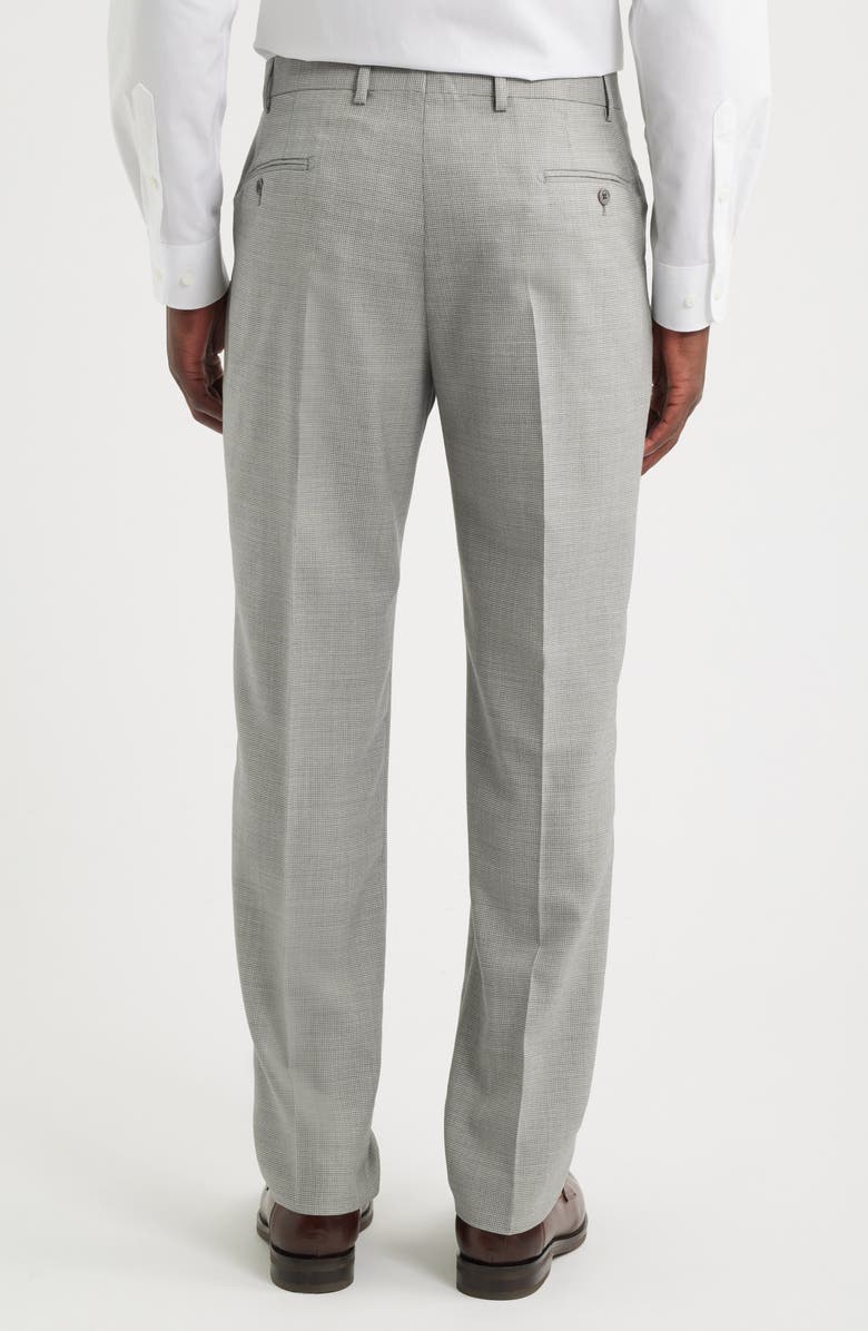 Emporio Armani Grey Textured Virgin Wool Dress Pants, Main, color, Grey