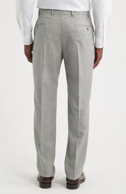 Emporio Armani Grey Textured Virgin Wool Dress Pants