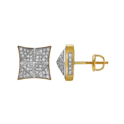 Luvmyjewelry Pureza 10k Yellow Gold Diamond Unisex Earrings In 10k Yellow Gold