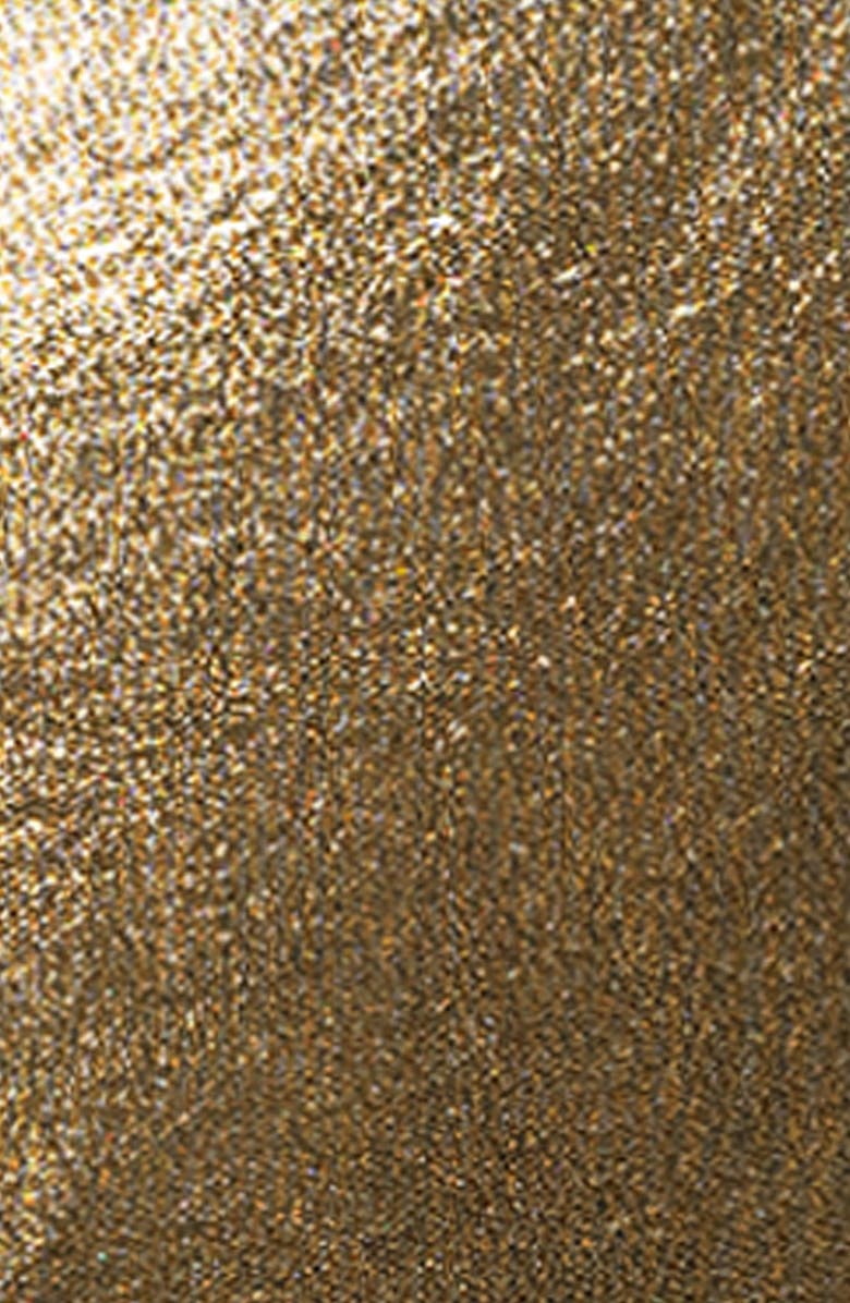 Betsy & Adam Metallic Corset Sleeveless Mermaid Gown, Alternate, color, Gold