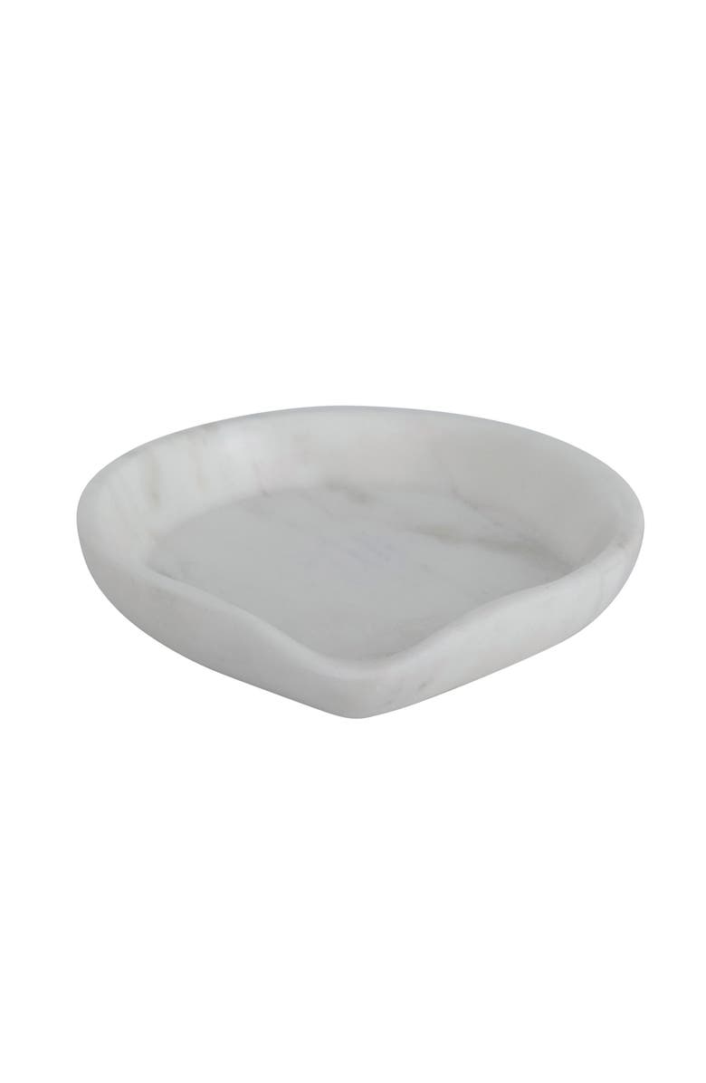 Storied Home White Marble Spoon Rest, Main, color, White