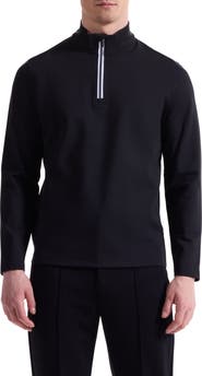 Bugatchi Solid Quarter Zip Pullover