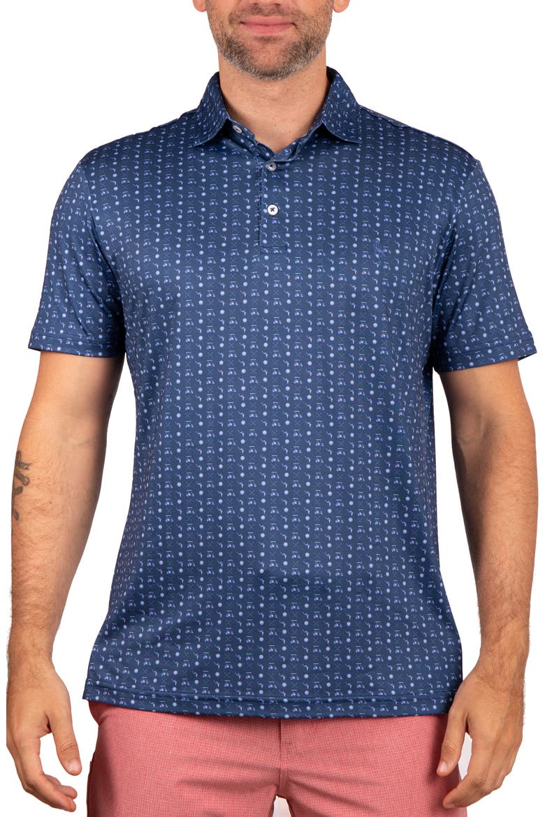 Golf Carts Performance Polo, Main, color, DENIM