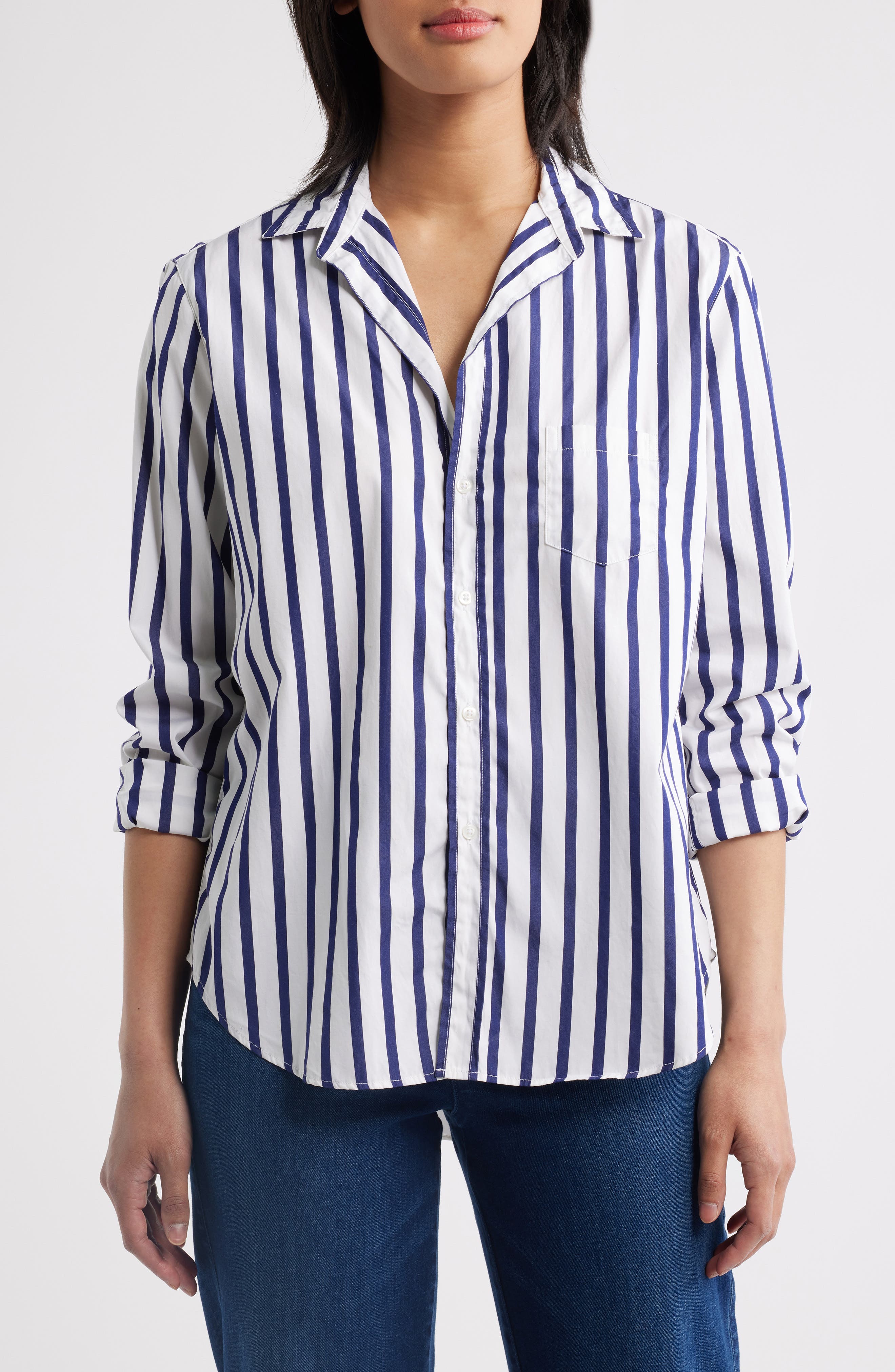 selected WHITE/ NAVY STRIPE