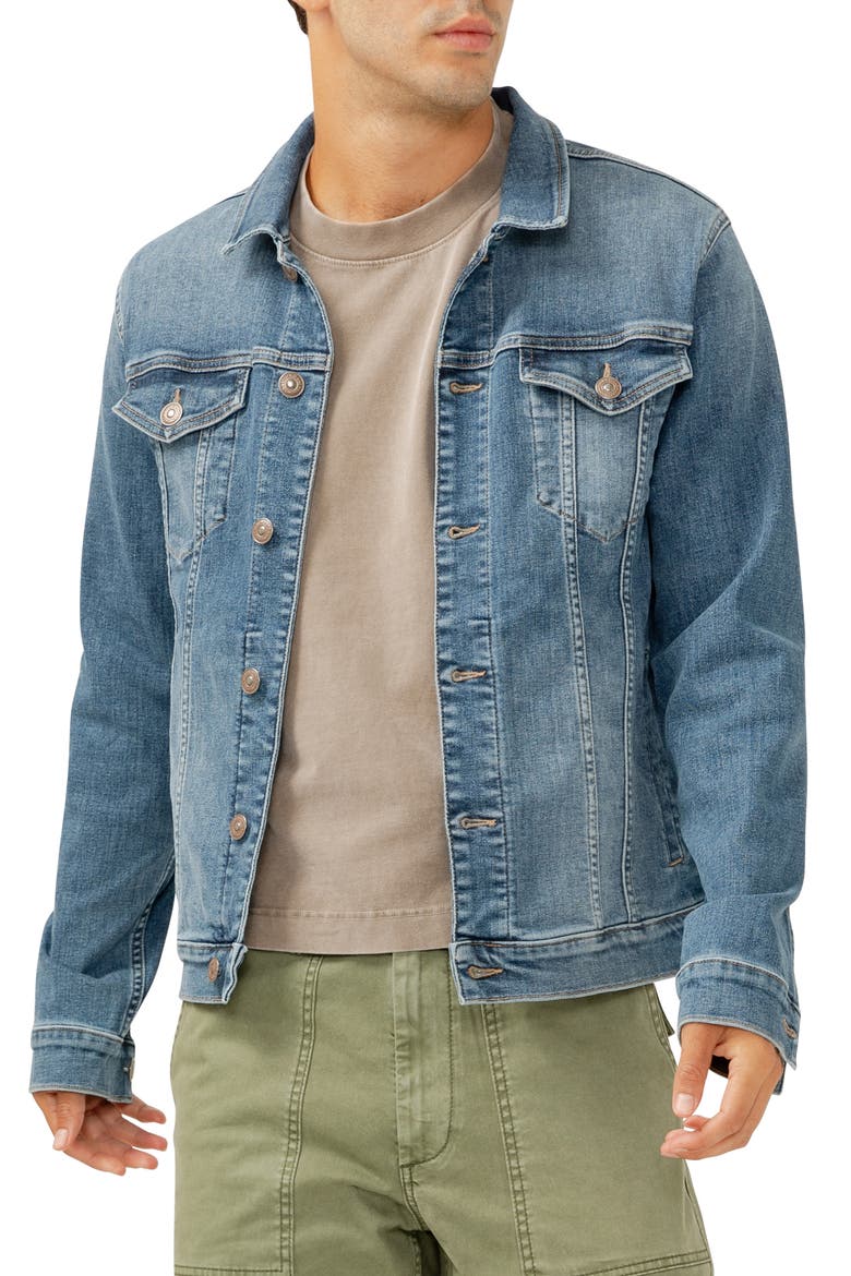 Denim Trucker Jacket, Main, color, INDIGO