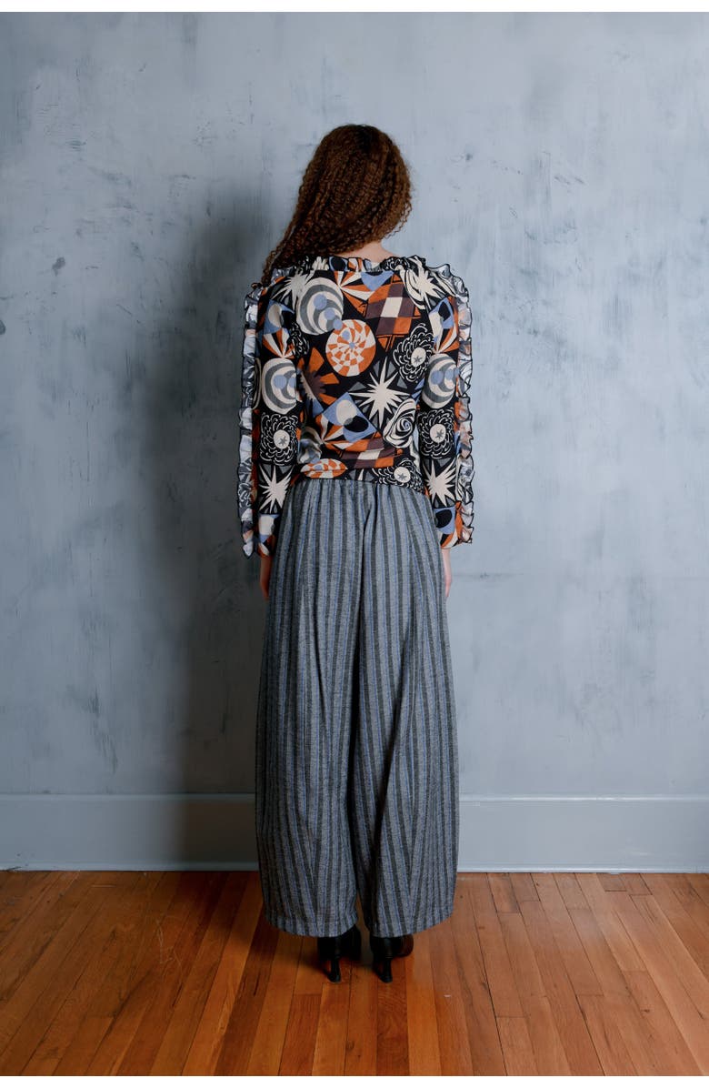 Untitled in Motion Yamina Wide Leg Elastic Waistband Pant, Alternate, color, Patti Stripe