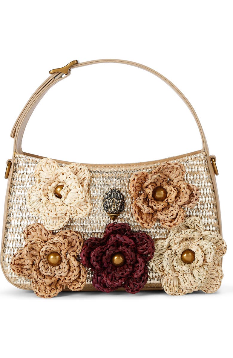 Kurt Geiger London Mini Bond Floral Shoulder Bag, Main, color, Open Beige