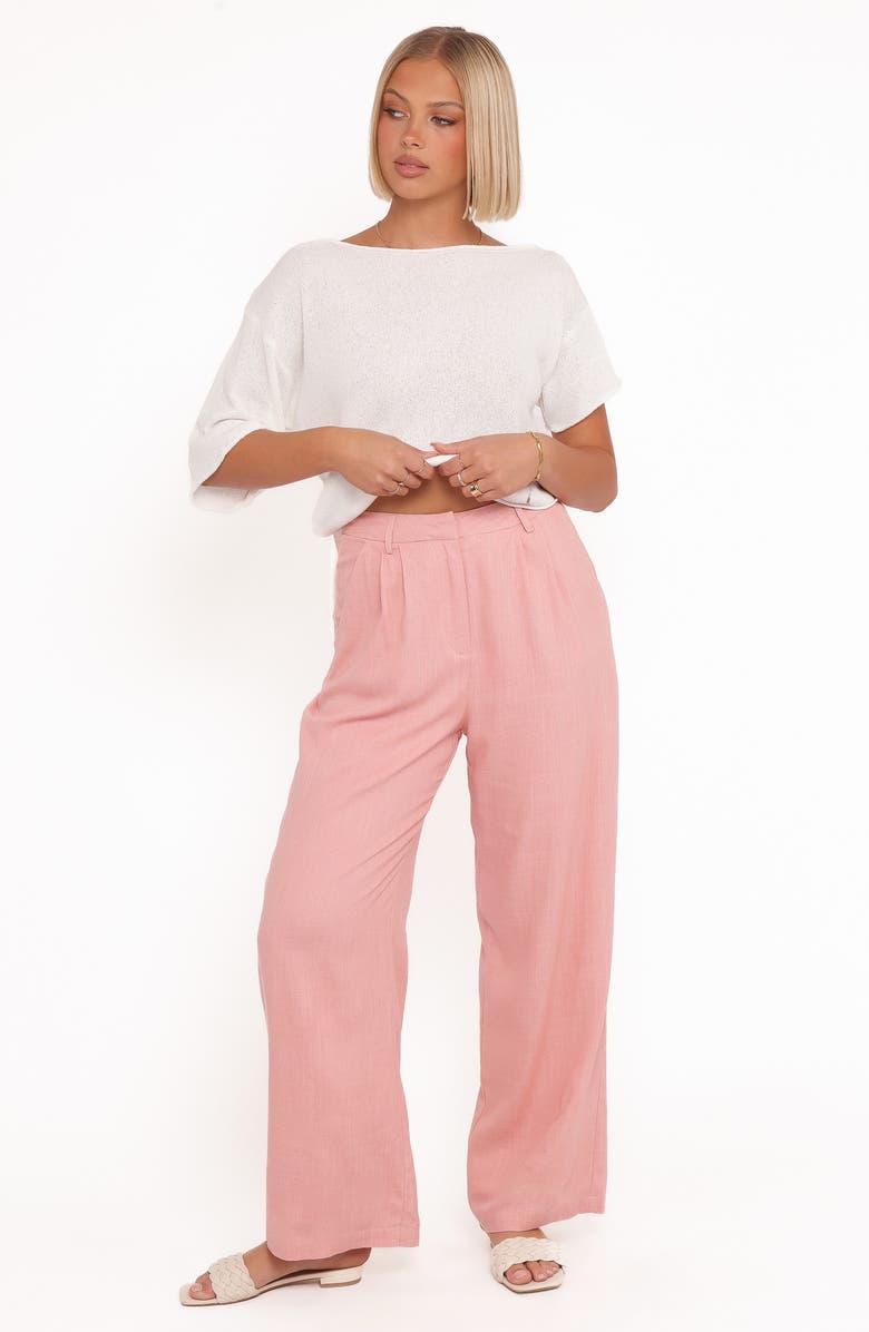 Petal & Pup Dean Pleated Front Pants, Alternate, color, Light Pink