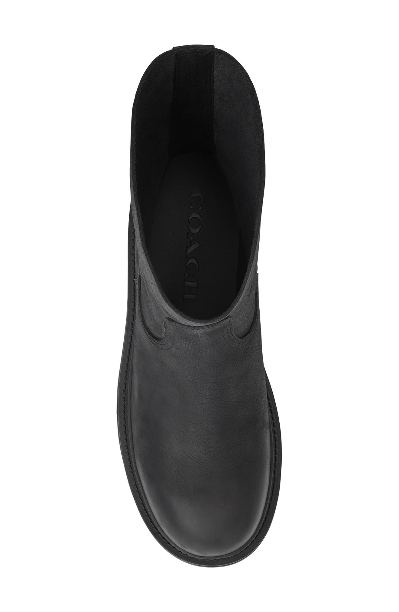 Suede Work Boot, Alternate, color, BLACK