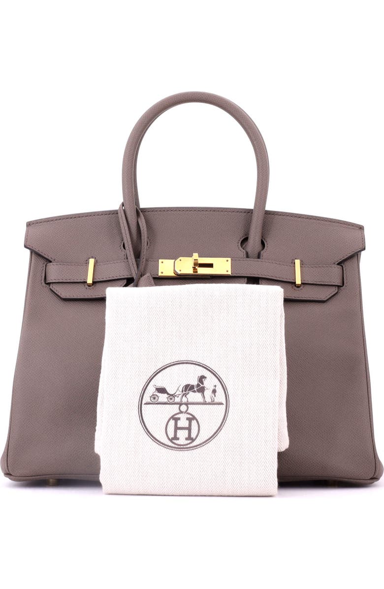 Pre-Owned Hermes Birkin Handbag Grey Epsom with Gold Hardware 30, Alternate, color, Etain