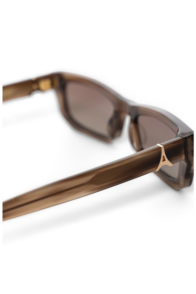 Milan Curved-Frame Sunglasses, Alternate, color, Brown