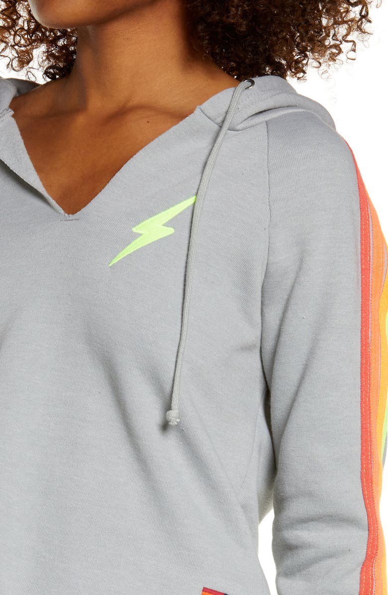 Aviator Nation Bolt Crop Hoodie, Alternate, color,