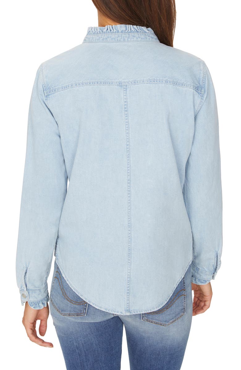 Sanctuary Daytime Ruffle Chambray Blouse, Alternate, color,