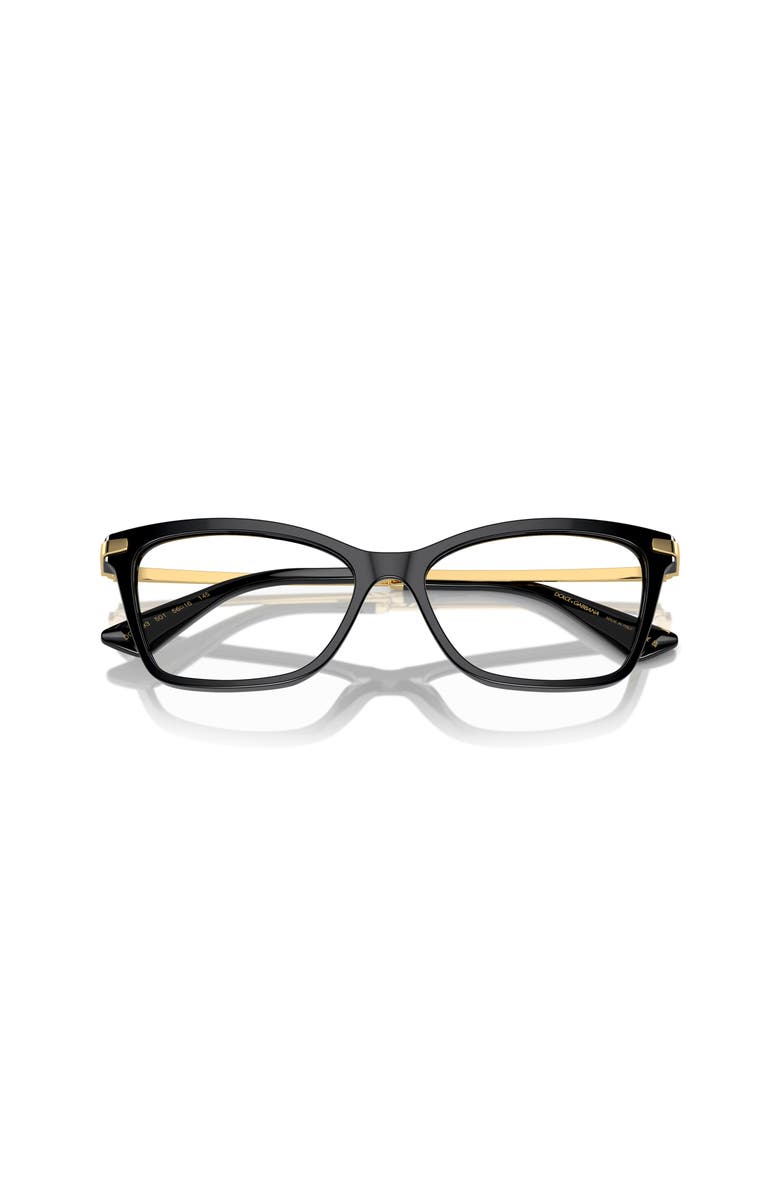Dolce&Gabbana 54mm Rectangle optical glasses, Alternate, color, Black