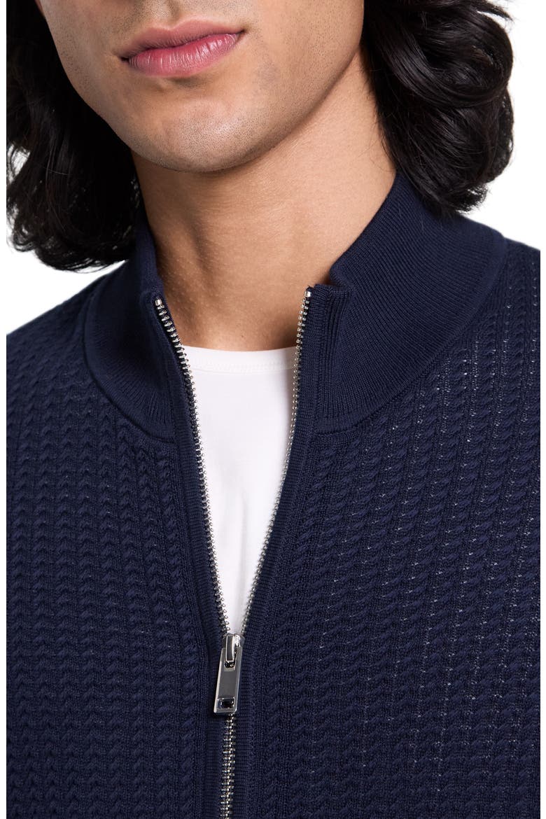 Walton Full Zip Cotton Cardigan, Alternate, color, BALTIC - XHX