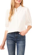 CeCe Puff Sleeve Button-Up Shirt